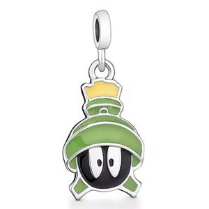 NWOT Looney Tunes Marvin The Martian Dangle Charm Sterling Silver 925